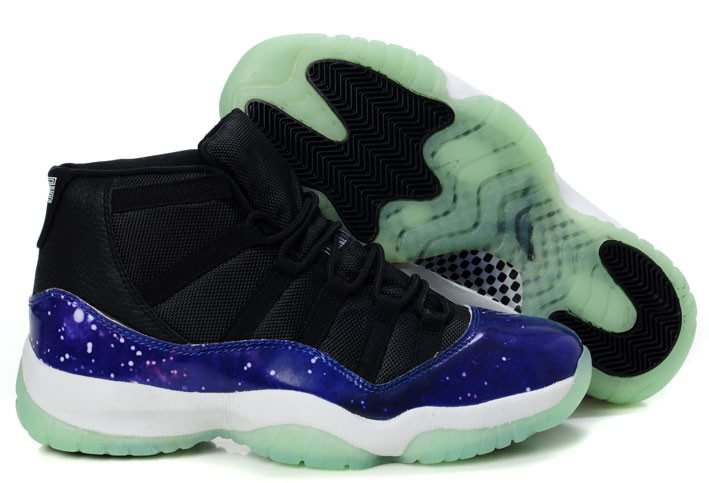 New Air Jordan 11 (XI) NRG Galaxy Black Glow In The Dark Real